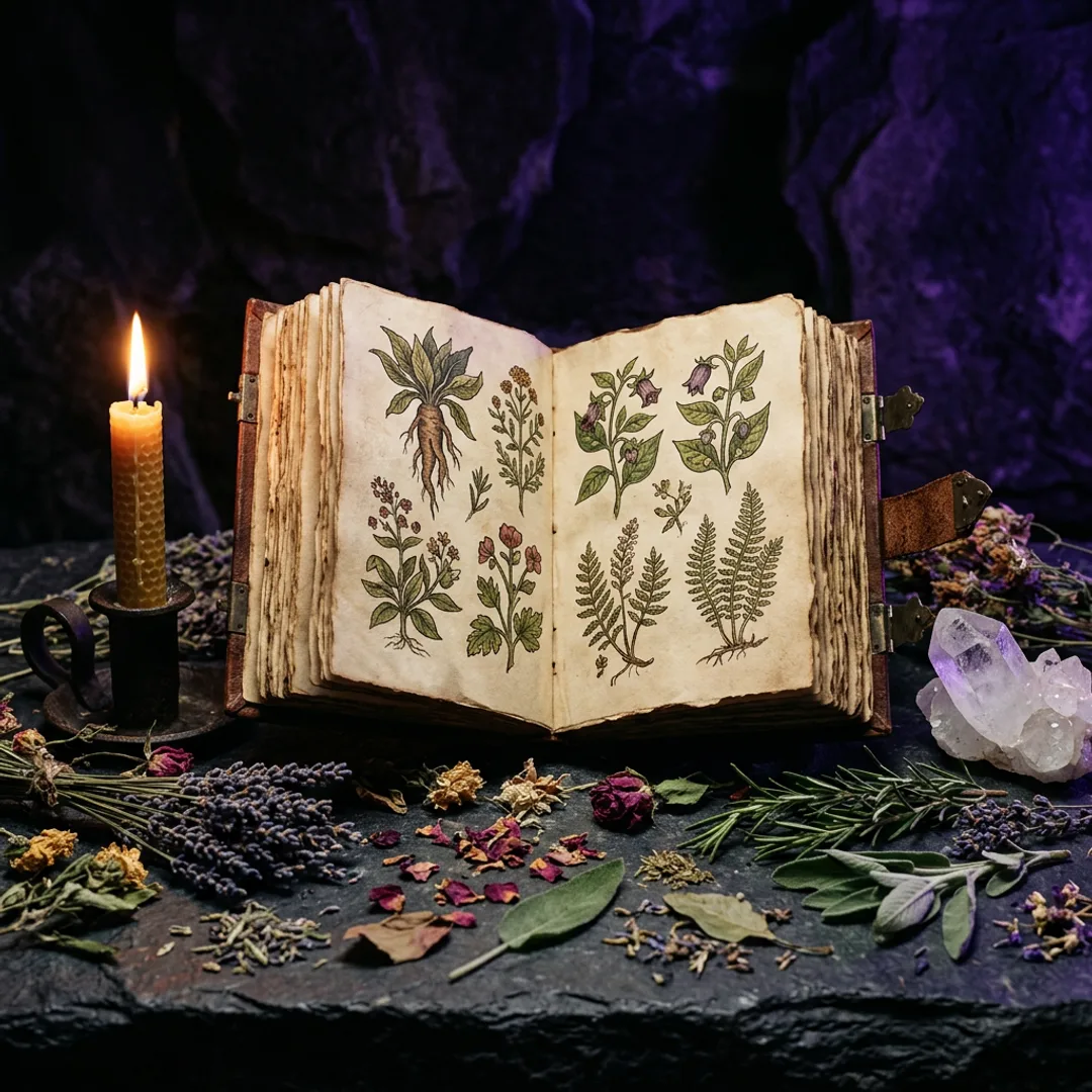 Beyond the Veil: Starter Grimoire — open pages